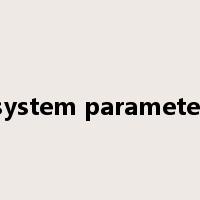 system parameter是什么意思