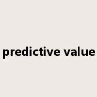predictive value是什么意思