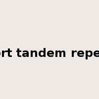 short tandem repeats是什么意思