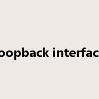 loopback interface是什么意思