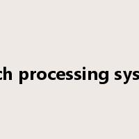 batch processing system是什么意思