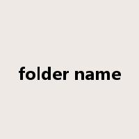 folder name是什么意思