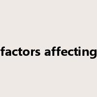 factors affecting是什么意思