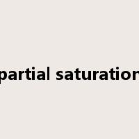 partial saturation是什么意思