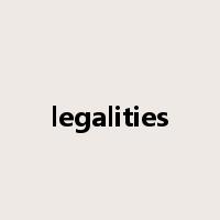 legalities是什么意思