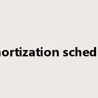 amortization schedule是什么意思