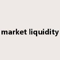 market liquidity是什么意思