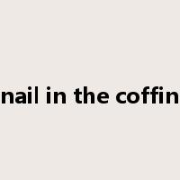 nail in the coffin是什么意思