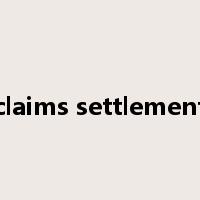 claims settlement是什么意思