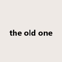 the old one是什么意思