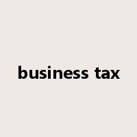business tax是什么意思