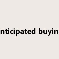anticipated buying是什么意思