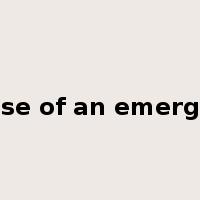 in case of an emergency是什么意思