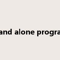 stand alone program是什么意思