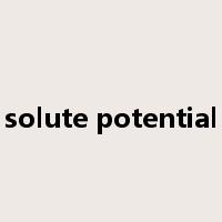 solute potential是什么意思