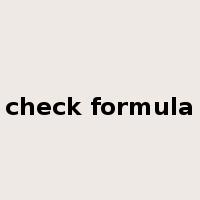 check formula是什么意思
