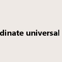 coordinate universal time是什么意思