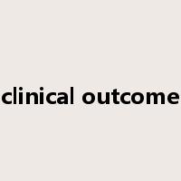 clinical outcome是什么意思