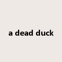 a dead duck是什么意思