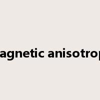 magnetic anisotropy是什么意思