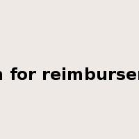 claim for reimbursement是什么意思