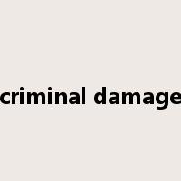 criminal damage是什么意思