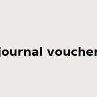 journal voucher是什么意思
