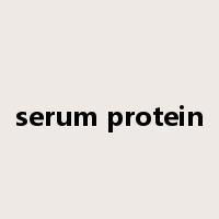 serum protein是什么意思