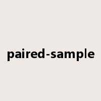 paired-sample是什么意思