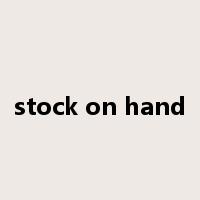 stock on hand是什么意思