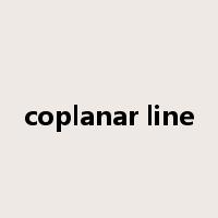 coplanar line是什么意思