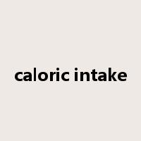 caloric intake是什么意思