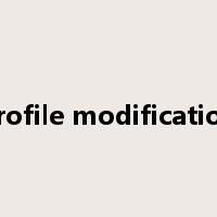 profile modification是什么意思