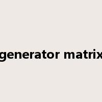 generator matrix是什么意思