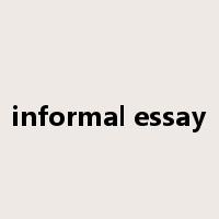 informal essay是什么意思