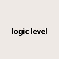 logic level是什么意思