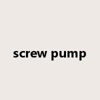 screw pump是什么意思