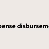 expense disbursement是什么意思