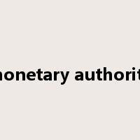 monetary authority是什么意思