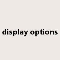 display options是什么意思