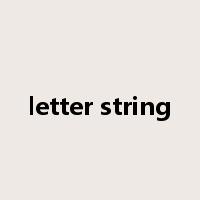 letter string是什么意思