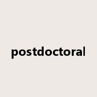 postdoctoral是什么意思
