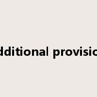 additional provision是什么意思