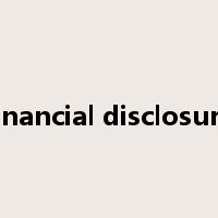financial disclosure是什么意思