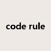 code rule是什么意思