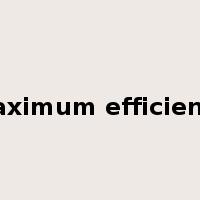 maximum efficiency是什么意思