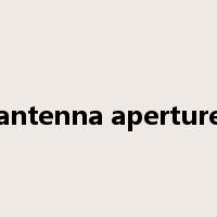 antenna aperture是什么意思