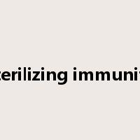 sterilizing immunity是什么意思