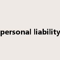 personal liability是什么意思