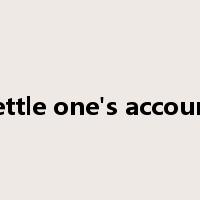 settle one's account是什么意思